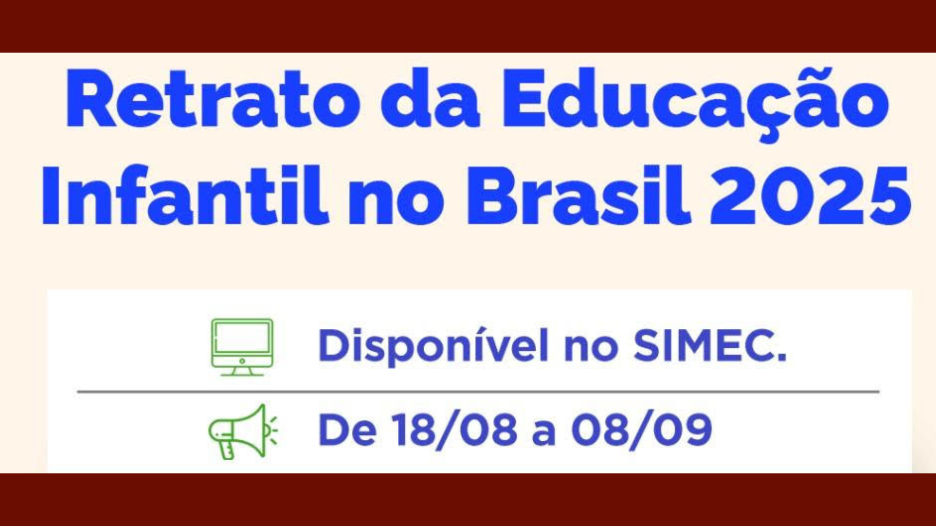 Educação infantil: MEC lança levantamento nacional 2025 